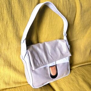Gustto White Silver/Beige Shoulder Bag